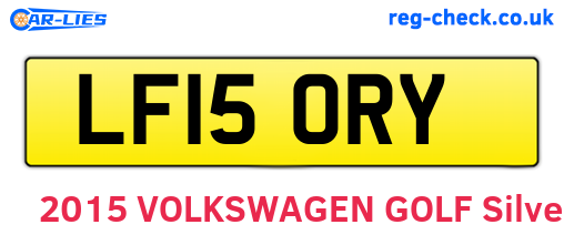 LF15ORY are the vehicle registration plates.