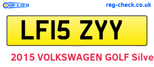 LF15ZYY are the vehicle registration plates.