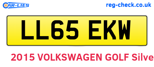 LL65EKW are the vehicle registration plates.