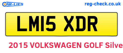 LM15XDR are the vehicle registration plates.