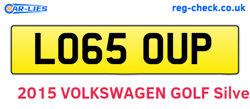 LO65OUP are the vehicle registration plates.