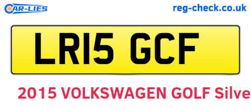 LR15GCF are the vehicle registration plates.