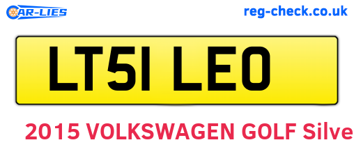 LT51LEO are the vehicle registration plates.