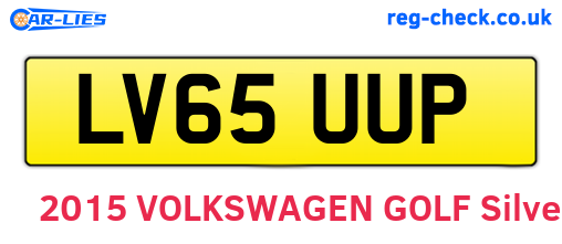 LV65UUP are the vehicle registration plates.