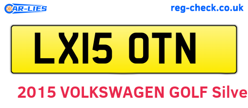 LX15OTN are the vehicle registration plates.