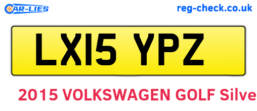 LX15YPZ are the vehicle registration plates.