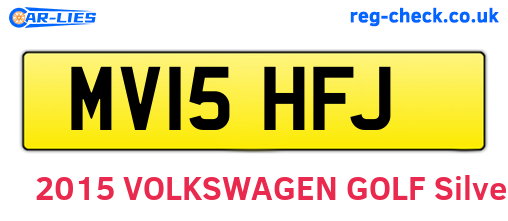 MV15HFJ are the vehicle registration plates.