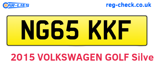 NG65KKF are the vehicle registration plates.