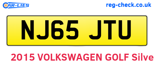 NJ65JTU are the vehicle registration plates.