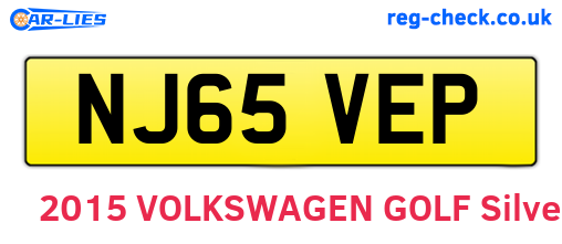 NJ65VEP are the vehicle registration plates.