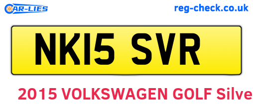 NK15SVR are the vehicle registration plates.