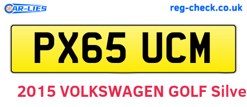 PX65UCM are the vehicle registration plates.