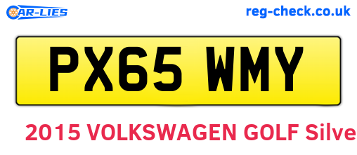 PX65WMY are the vehicle registration plates.