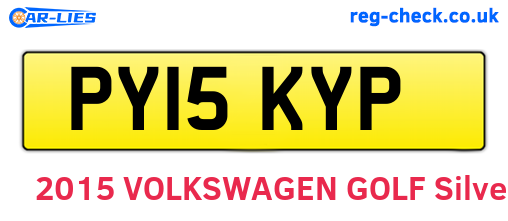 PY15KYP are the vehicle registration plates.