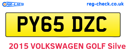 PY65DZC are the vehicle registration plates.
