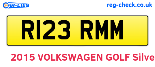 R123RMM are the vehicle registration plates.