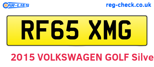 RF65XMG are the vehicle registration plates.