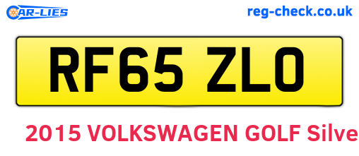 RF65ZLO are the vehicle registration plates.