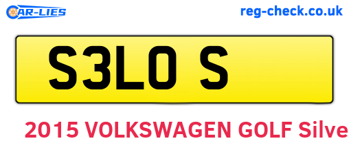 S3LOS are the vehicle registration plates.