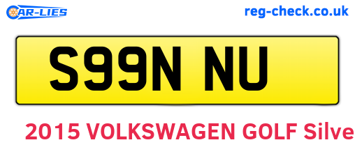S99NNU are the vehicle registration plates.