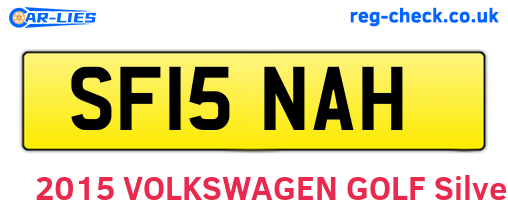 SF15NAH are the vehicle registration plates.