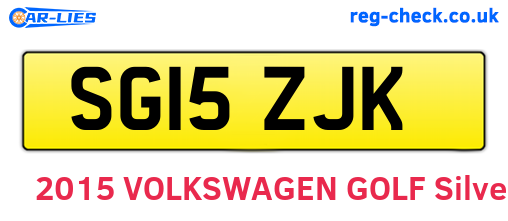 SG15ZJK are the vehicle registration plates.