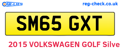 SM65GXT are the vehicle registration plates.