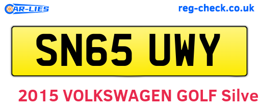 SN65UWY are the vehicle registration plates.