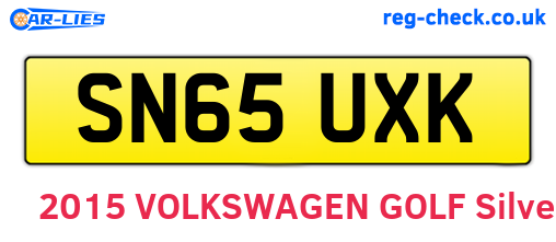 SN65UXK are the vehicle registration plates.