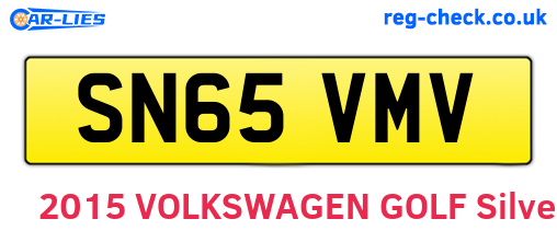 SN65VMV are the vehicle registration plates.