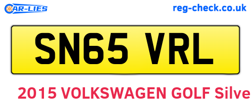 SN65VRL are the vehicle registration plates.