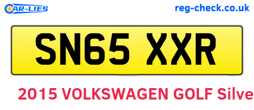 SN65XXR are the vehicle registration plates.