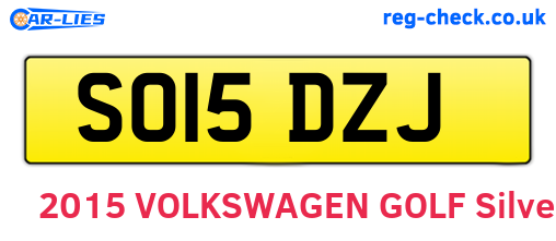 SO15DZJ are the vehicle registration plates.