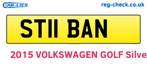 ST11BAN are the vehicle registration plates.