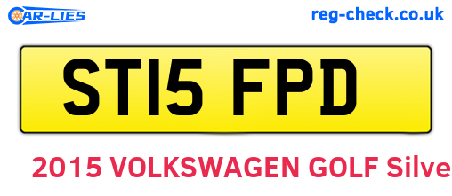 ST15FPD are the vehicle registration plates.