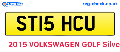 ST15HCU are the vehicle registration plates.