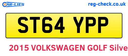 ST64YPP are the vehicle registration plates.