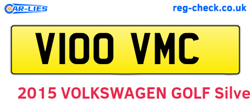 V100VMC are the vehicle registration plates.