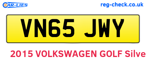 VN65JWY are the vehicle registration plates.