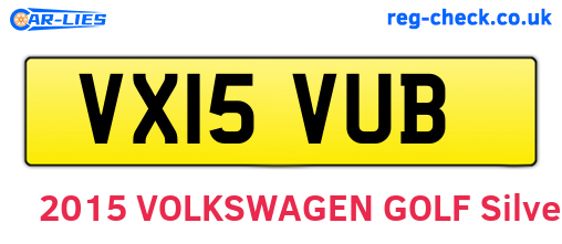 VX15VUB are the vehicle registration plates.