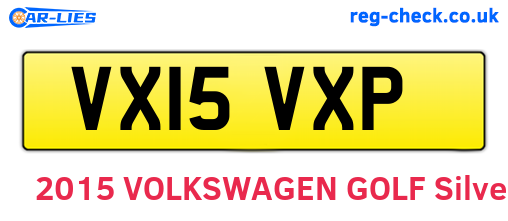 VX15VXP are the vehicle registration plates.