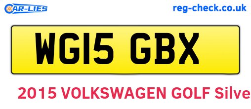 WG15GBX are the vehicle registration plates.