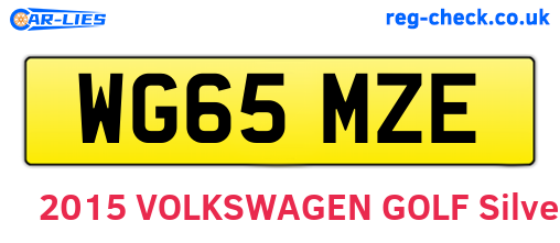 WG65MZE are the vehicle registration plates.