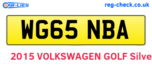 WG65NBA are the vehicle registration plates.