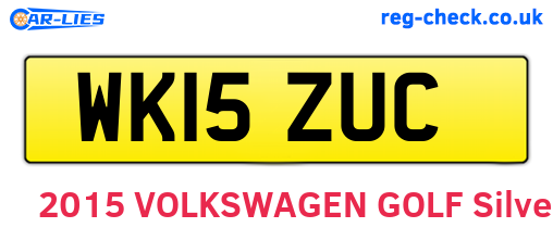 WK15ZUC are the vehicle registration plates.