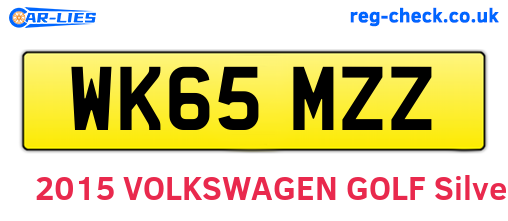 WK65MZZ are the vehicle registration plates.