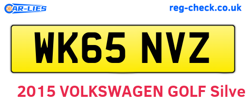 WK65NVZ are the vehicle registration plates.