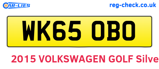 WK65OBO are the vehicle registration plates.