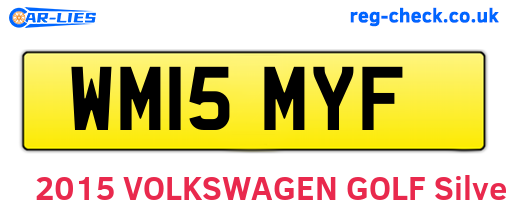 WM15MYF are the vehicle registration plates.