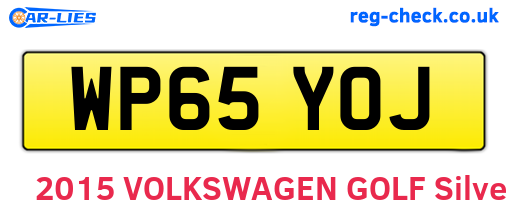 WP65YOJ are the vehicle registration plates.